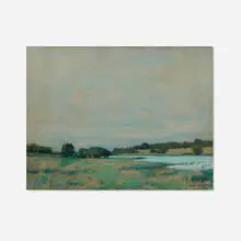 Myron G. Barlow, Untitled (Landscape), oil on canvas