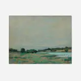 Myron G. Barlow, Untitled (Landscape), oil on canvas