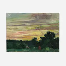 Percy Ives, Manitoulin Sunset, oil on canvas