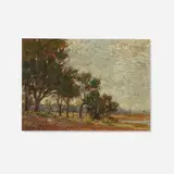 Joseph W. Gies, Untitled (Trees by the Lake), oil on canvas
