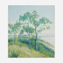 Untitled (Dunes) by Joseph Trevitts, 1970, oil on canvas, sold Jun 2025
