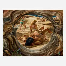Zoltan Sepeshy, Driftwood, c. 1944, oil on board