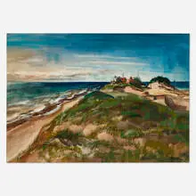 Zoltan Sepeshy, Point Betsie, watercolor on Whatman board