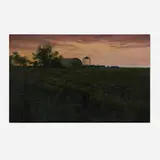 Michael Dubina, Rural Panorama: Illinois Cloud Cover, 1992, oil on shaped canvas