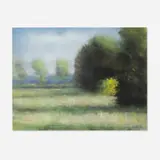 John Stockwell, Black Trees with Yellow Bush, 1992, pastel on paper
