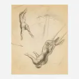 John Steuart Curry, Untitled (Study of the Flying Cadonas Trapeze Artists)
