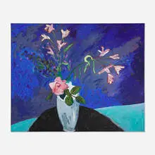 Christopher Broadhurst, Evening Rose, 1990, oil on canvas