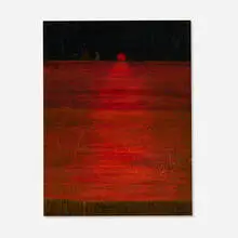 Streeter Blair, Red Moon–Wheat, 1960, oil on canvas