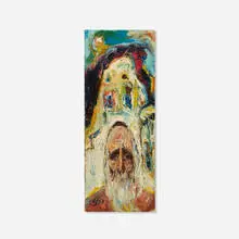 Yitzhak Frenkel, Scholar, oil on panel
