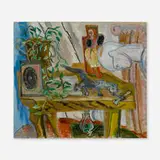 Franklin "Watty" Watkins, Disparate Objects, 1954, oil on canvas