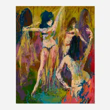 LeRoy Neiman, Belly Dancers, Morocco, 1964, oil on board