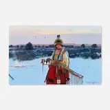 Michael Coleman, Blackfoot Scout, oil on panel