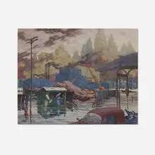 Boylan Fitzgerald, Industrial Scene, c. 1950, oil on canvas