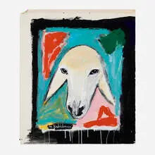 Menashe Kadishman, Untitled, acrylic on canvas