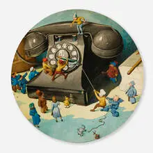 William Donahey, Study for The Teenie Weenies, ink and watercolor on paper laid to board