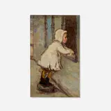 Elmer Livingston MacRae, Child in a Bonnet, 1925, oil on canvas
