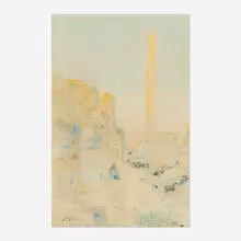 Henry Bacon, Karnac, 1900, watercolor on paper