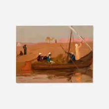 Charles Hoffbauer, On the Nile (Egypt), oil on canvas mounted to board