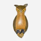 Uniroyal Inc. for Koszegi, Hootie Owl, c. 1965, leather, enameled metal