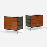 George Nelson & Associates, Steelframe cabinets model 4012, pair