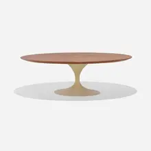 Coffee table, model 167W by Eero Saarinen, 1957, enameled steel, oak, sold Feb 2026
