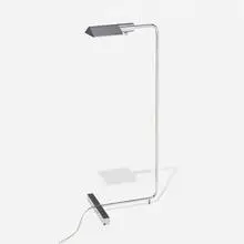 Cedric Hartman, Floor lamp, model 1UWV, 1966, chrome-plated brass, acrylic