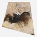 Lucy Dodd, Bourgie Wahwah, 2013, kombucha scoby, yew berries, bubs urine, wild walnut rind, yerba maté, volcanic ash, sauerkraut juice and mixed pigments on canvas