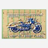 Peter Tunney, Motorcycle, 2013, acrylic, collage and screenprint on canvas