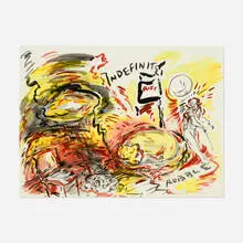 Laurie Anderson, Indefinite Rift (double-sided), c. 2021, acrylic on paper