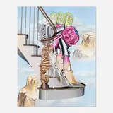 Botond Keresztesi, Catwalk Over Sienna, 2021, acrylic and spray paint on canvas