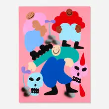 Jack Moore, Retreat, 2021, acrylic, airbrush and spray paint on canvas