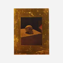 Roe Ethridge, Skull on Brass, 2017, offset lithograph in colors