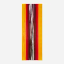Miguel Osuna, V-Lines, 2014, acrylic on canvas laid to panel