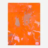 Amy Gartrell, Orange Uncle Moss, 2004, ink and gel pen on fluorescent paper