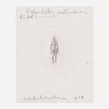 Alfred Leslie, Robin Miller Private Work #2, 1967, graphite on paper