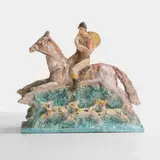 Édouard Cazaux, Art Deco glazed earthenware figure, c.1930s
