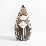 Tibor Reich, Denby 'Florence' Tigo-ware vase, c.1956, slip-glazed and incised