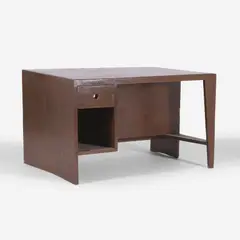 Pierre Jeanneret, 'PJ-BU-02-A' or 'Pigeonhole' desk, c.1957, teak and leather