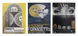 Group of three lithographic exhibition posters by Piero Fornasetti, 1958, sold Oct 2025