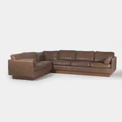 Georg Thams, Danish buffalo leather corner settee, 1970s