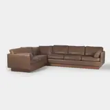 Georg Thams, Danish buffalo leather corner settee, 1970s