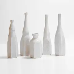 Akiko Hirai, Group of five 'Morandi' vases, glazed stoneware