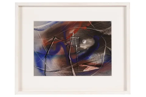 John Tunnard, Storm, gouache