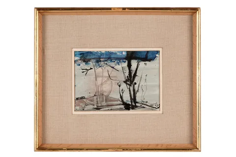 John Tunnard, Christmas Card, mixed media