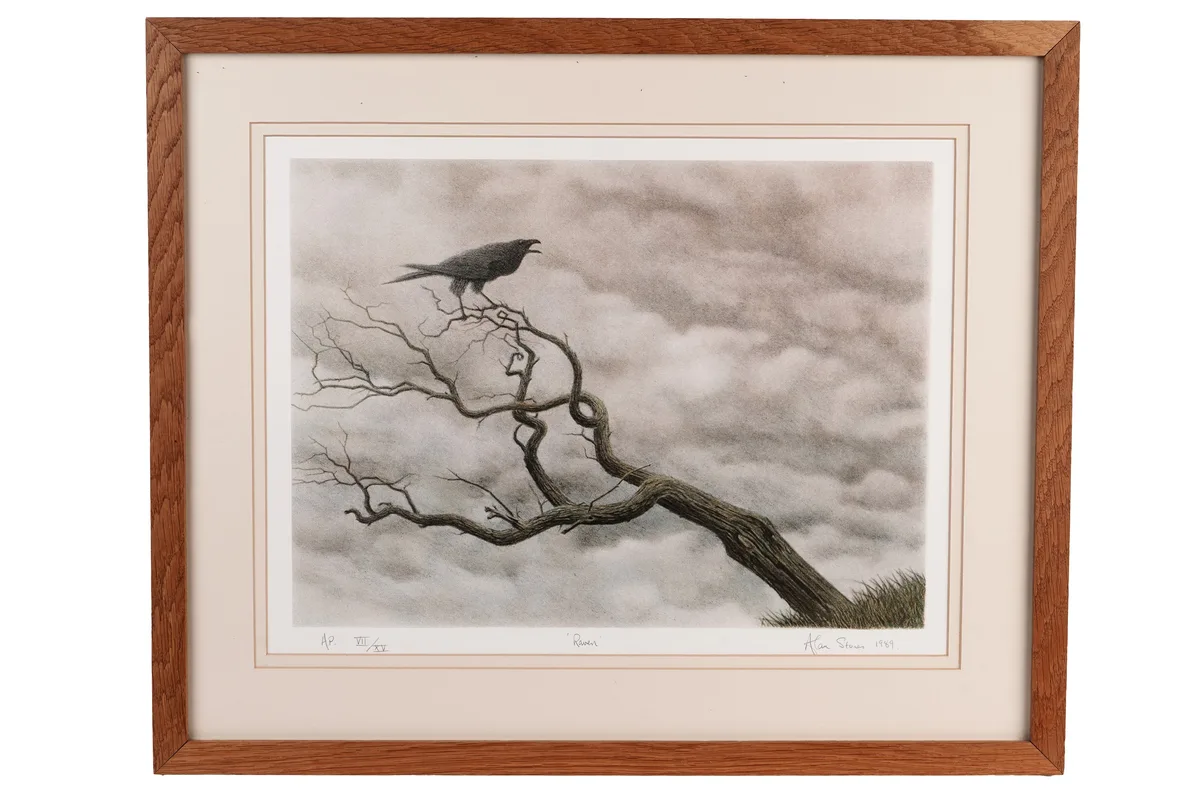 Alan Stones, Raven, stone lithograph