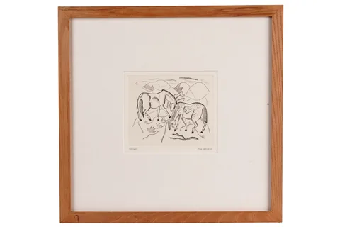 David Jones, The Lancers, pencil titled in the margin