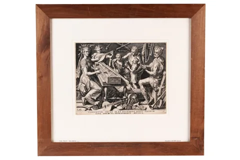 Hieronymus Cock after Frans Floris, Music, engraving