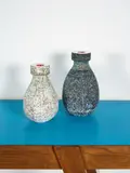 Kristin McKirdy, Deux sculptures, A monogrammed set of two sculptures in glazed chamotte clay by Kristin Mckirdy in 2011 and circa 2011