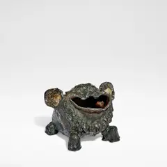 Robert Wallace Martin, for Martin Brothers, 1881, Glazed stoneware, modelled as a fantastical creature with broad mouth, decorated in a dark brown glaze