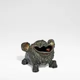 Robert Wallace Martin, for Martin Brothers, 1881, Glazed stoneware, modelled as a fantastical creature with broad mouth, decorated in a dark brown glaze